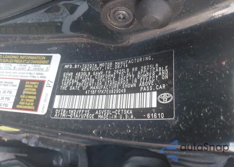 2014 Toyota Camry Se z USA, uszkodzony, nr VIN 4T1BF1FK7EU829049